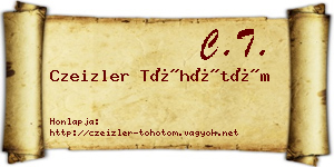 Czeizler Töhötöm névjegykártya